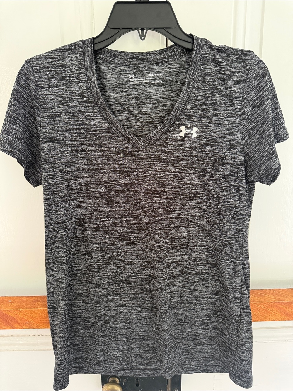 Under Armour Women's Heathered Charcoal V-Neck Performance Tee